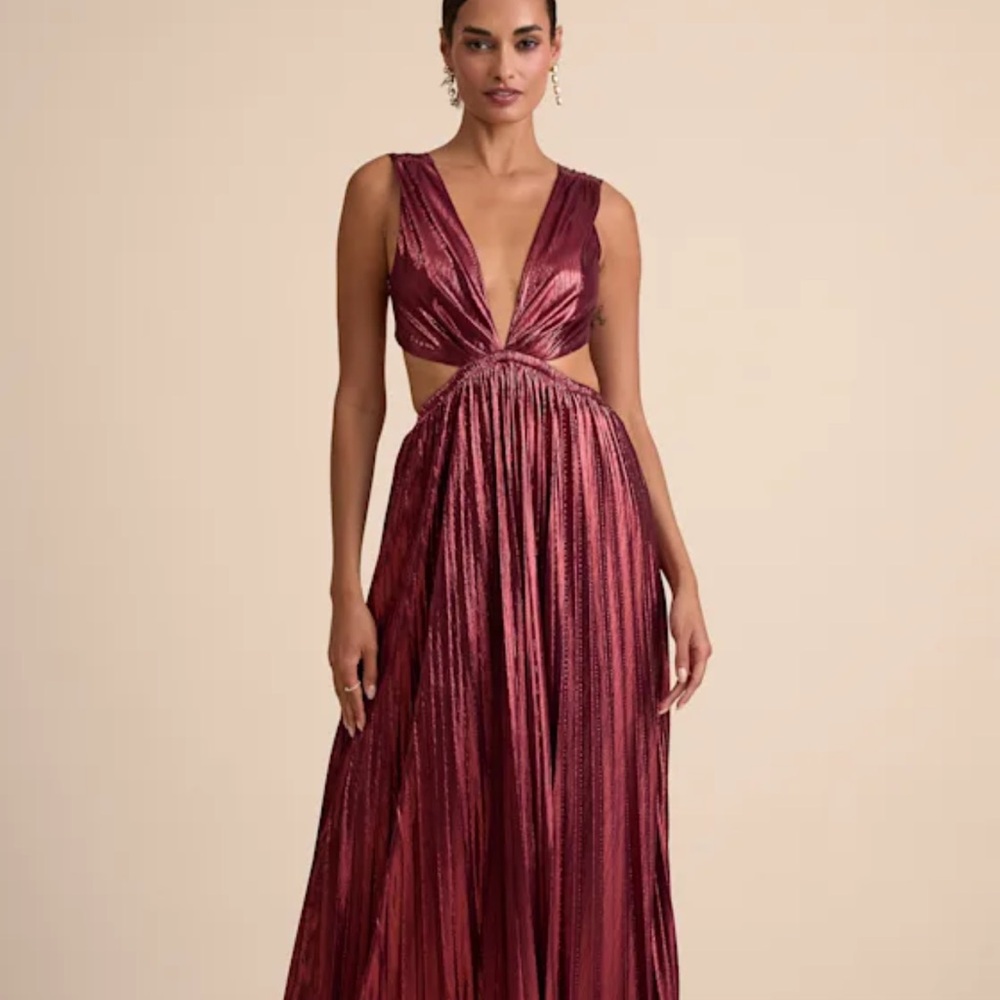 Lulu's Deep Red Backless Dress